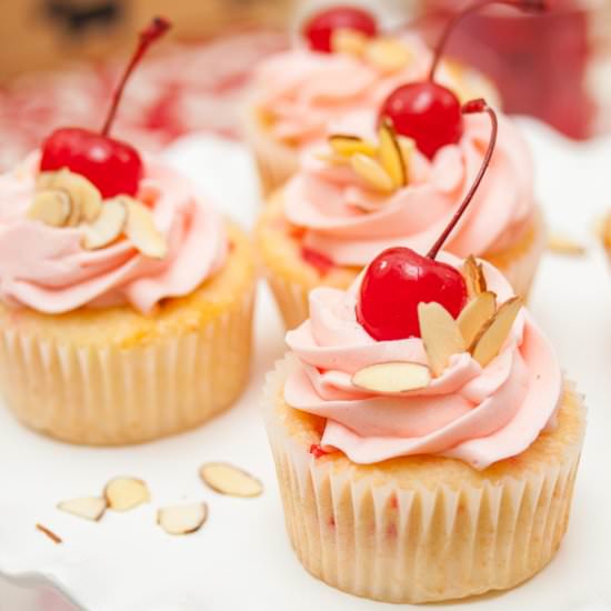 Cherry Almond Cupcakes