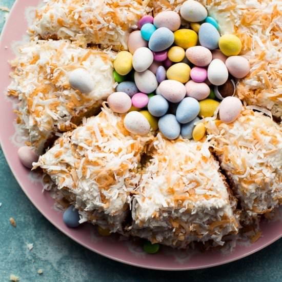Coconut Easter Nest Cake