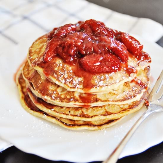 Strawberry Mascarpone Pancakes