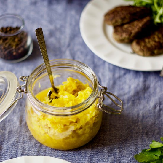 Pineapple Turmeric Sauerkraut