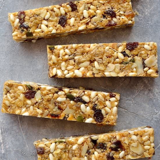 No-Bake Peanut Butter Granola Bars