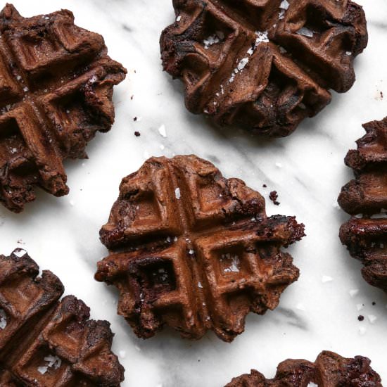 Double Chocolate Mochi Waffles