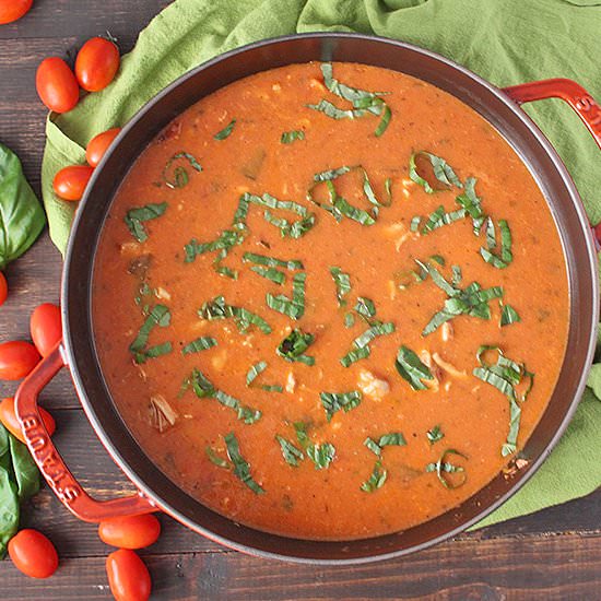 Paleo Creamy Chicken Tomato Soup