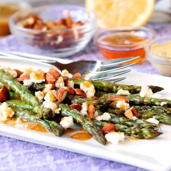 Honey Dijon Asparagus & Goat Cheese