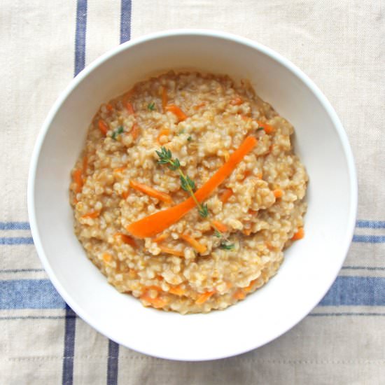 Savory Carrot and Thyme Oatmeal