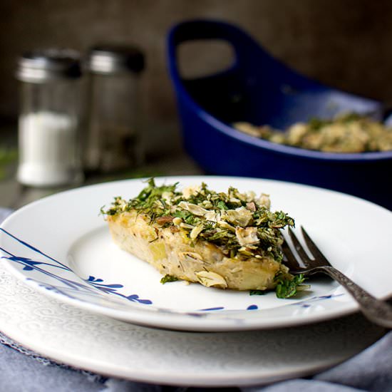 Cauliflower Leek Kugel