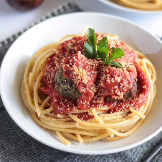 Vegan Spaghetti and Meatballs