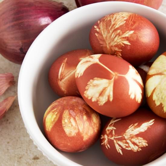 Onion Dyed Easter Eggs