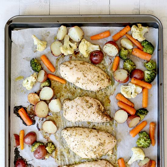 Sheet Pan Chicken And Vegetables