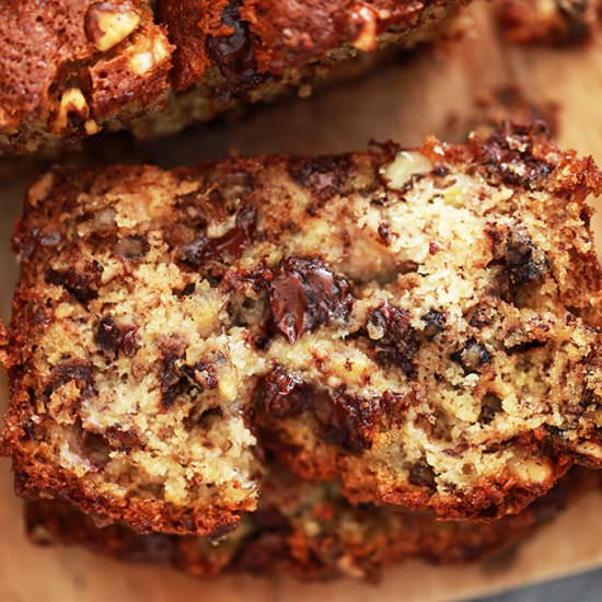 Chocolate Chip Walnut Banana Bread