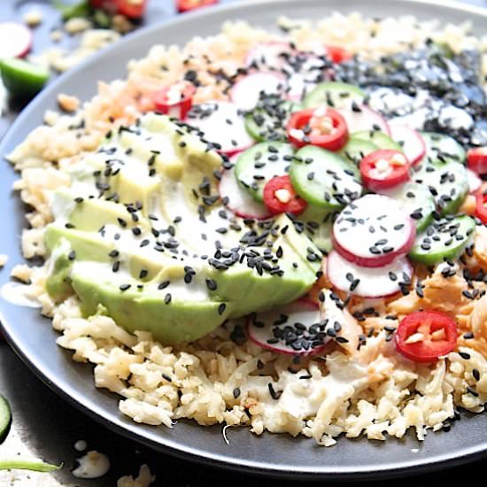 Salmon & Avocado Sushi Bowl