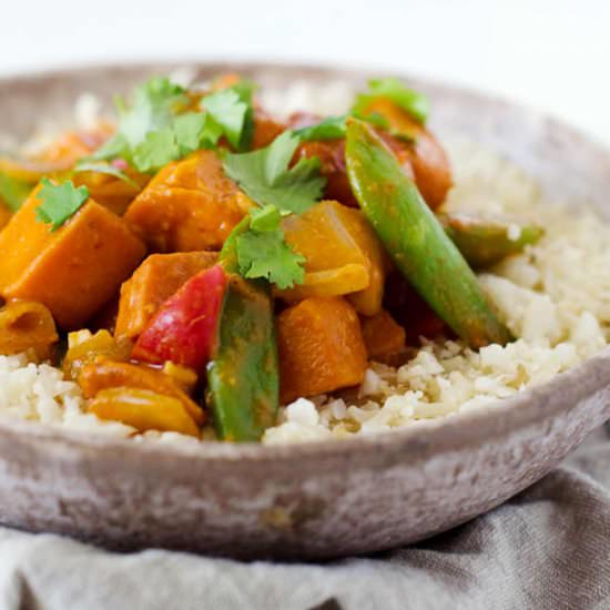 Vegetarian Red Curry Stir Fry
