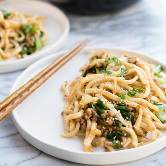 Spicy Pork and Udon Stir Fry