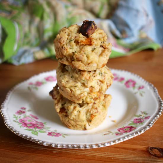 Sweet potato and sauerkraut muffins