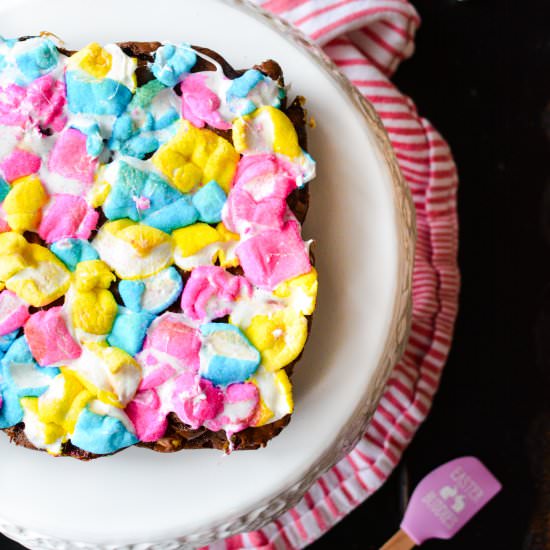 Rocky Road Peep Brownies