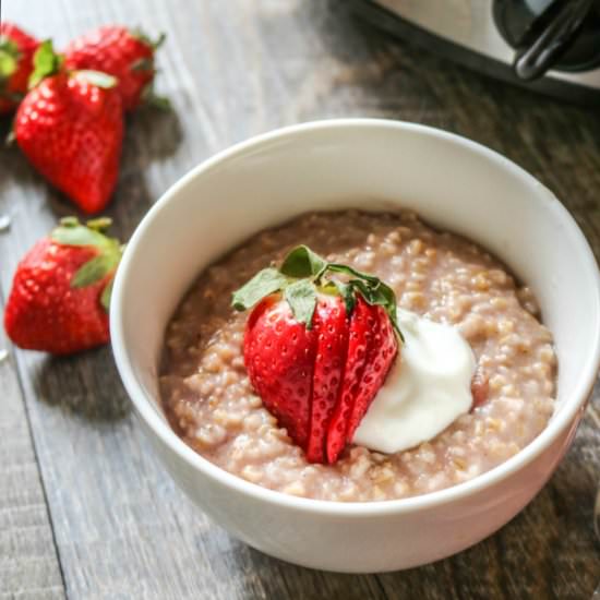 Strawberries and Cream Oatmeal
