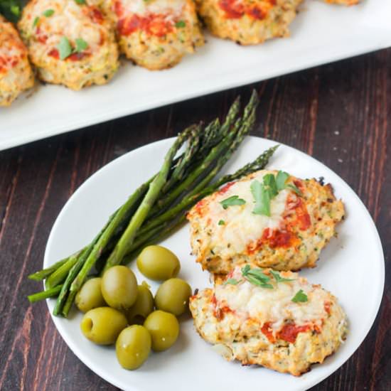 Mini Pizza Turkey Meatloaves