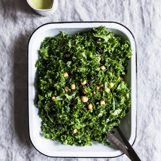Tahini Mint Kale Salad