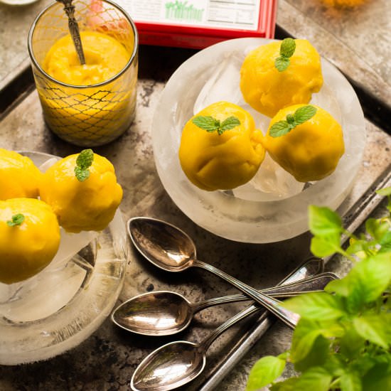 Mango Basil Sorbet