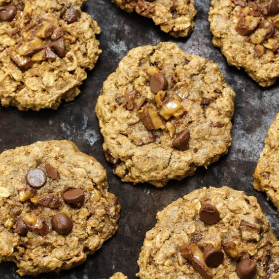 Toffee Oat Chocolate Chip Cookies