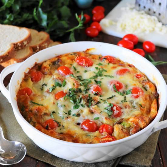 Savory Breakfast Bread Pudding
