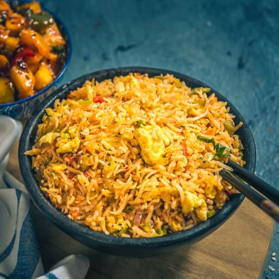 Schezwan Egg Fried Rice
