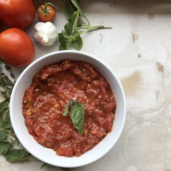 Marinara Sauce using Fresh Tomatoes