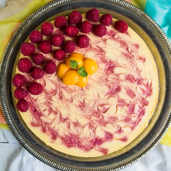 No Bake Mango Yogurt Cheesecake