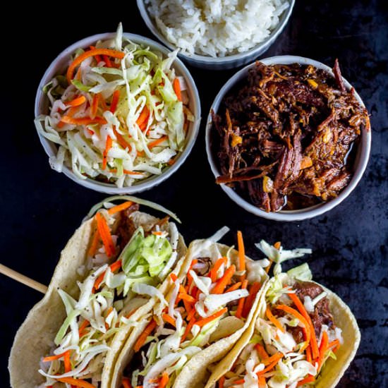 Slow-Cooker Korean BBQ Beef Tacos
