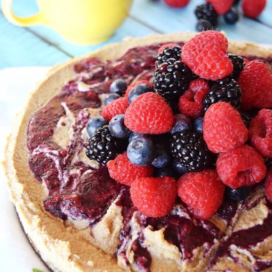 Vegan Triple Berry Cheesecake