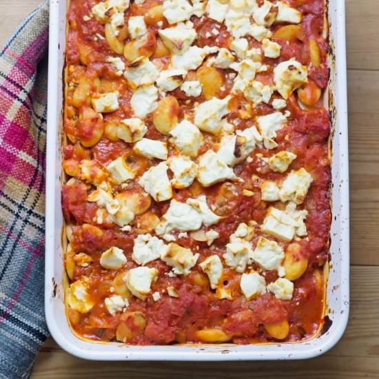 Baked White Beans with Feta