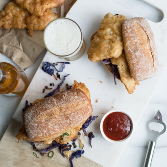 Beer Battered Fish Sandwich