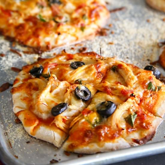 Mini Chicken Basil Thin Crust Pizza