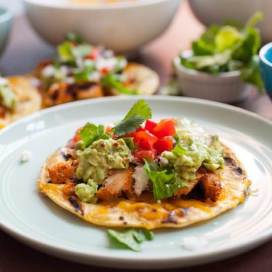Grilled Chicken Tostadas
