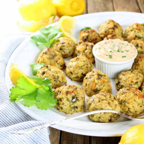 Healthy Tuna Cakes w/Lemon Yogurt