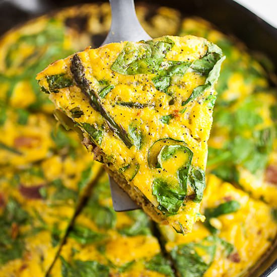 Ham, Cheese, and Asparagus Frittata