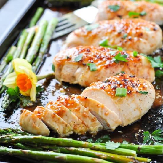 Sheet Pan Honey Apricot Chicken