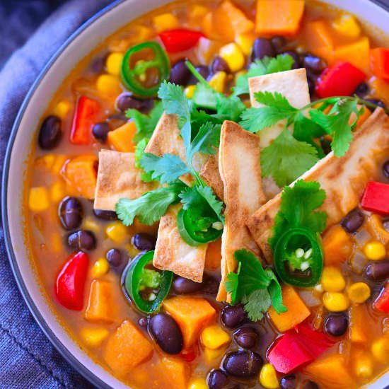 Vegetarian Enchilada Soup