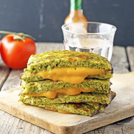 Zucchini Crust Grilled Cheese