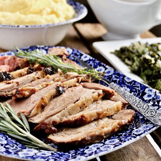 Mustard Herb Roasted Leg of Lamb