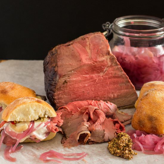 home made roast beef sandwich meat