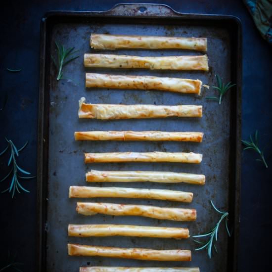 Phyllo Garlic Bread Sticks