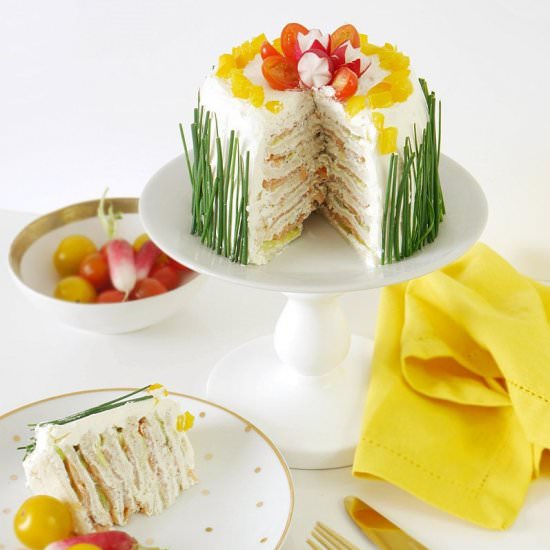 Smoked Salmon & Cream Cheese Cake