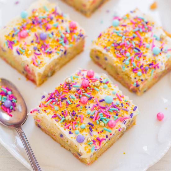 Frosted Springtime Sugar CookieBars