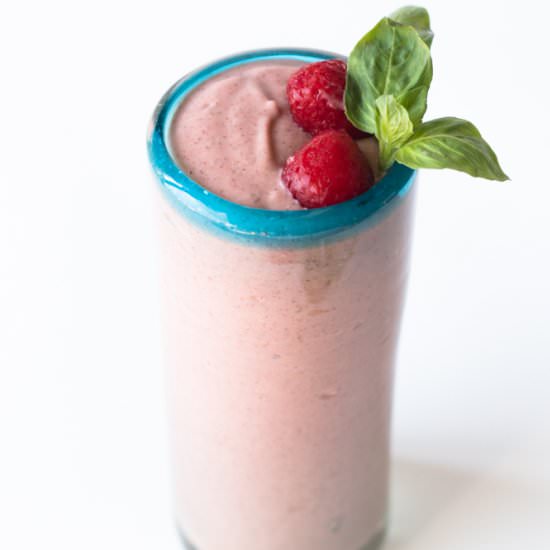 Strawberry Lemon Basil Smoothie