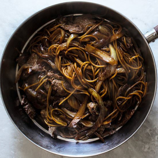 Beef & Onion Fried Noodles