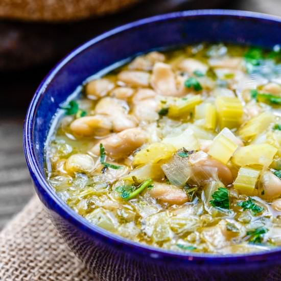 Greek Fasolada (White Bean Soup)
