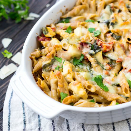 Chicken Tuscan Pasta Bake