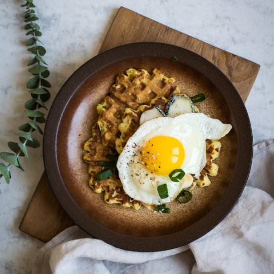 Potato & Scallion Breakfast Waffles