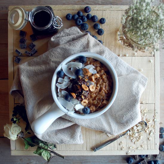 Homemade Nutella Oatmeal